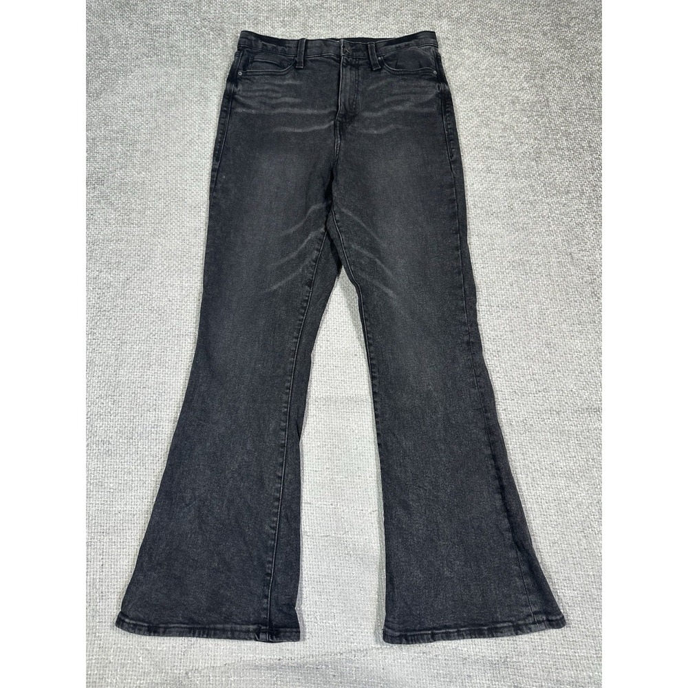 LuLaRoe Jeans Womens 30 32x30 Black High Rise Flare Leg Stretch Denim Boho